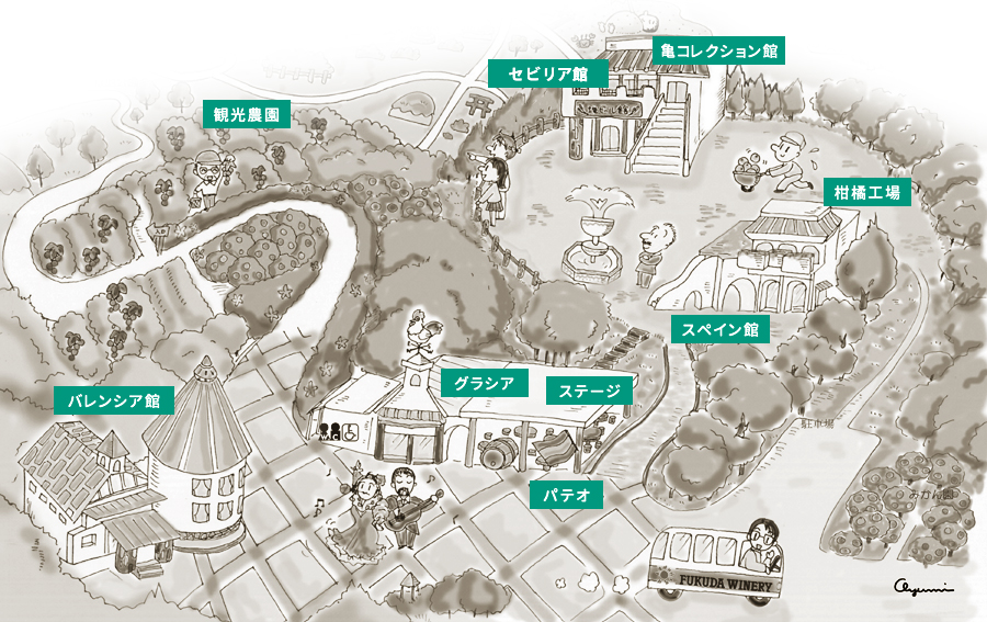 福田農場レストラン地図
