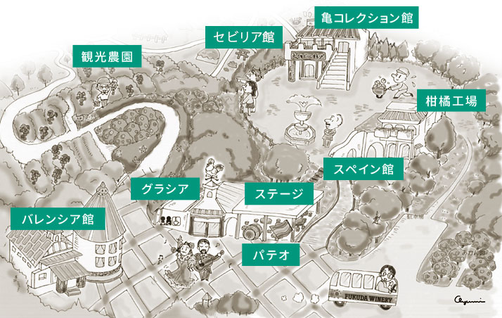 福田農場レストラン地図